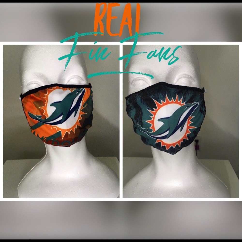 Miami Dolphin face mask